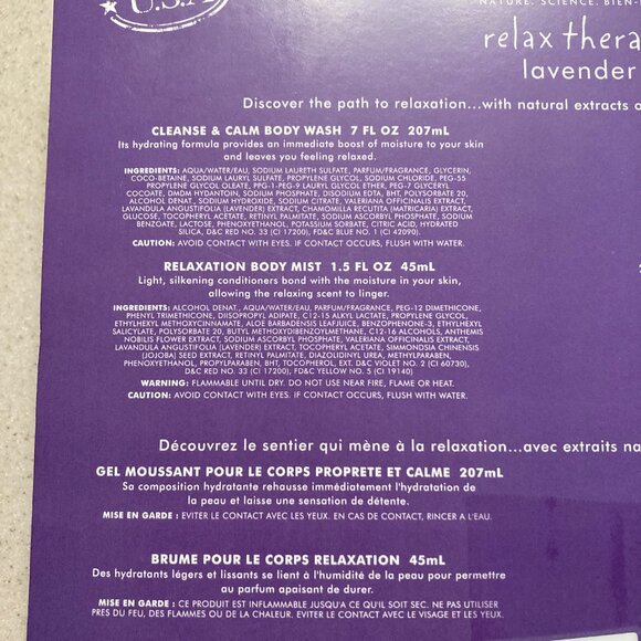 The Healing Garden Lavender Relax 4 Pc. Therapy Set  NEW - Picture 7 of 9